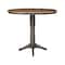 International Concepts Round 36 in Rd top ped table, 12 in leaf, 42.1 inh, bar Height, Hickory/Washed Coal, 36 W, 48 L, Wood K45-36RXT-27B-6B-2 - alternate 6